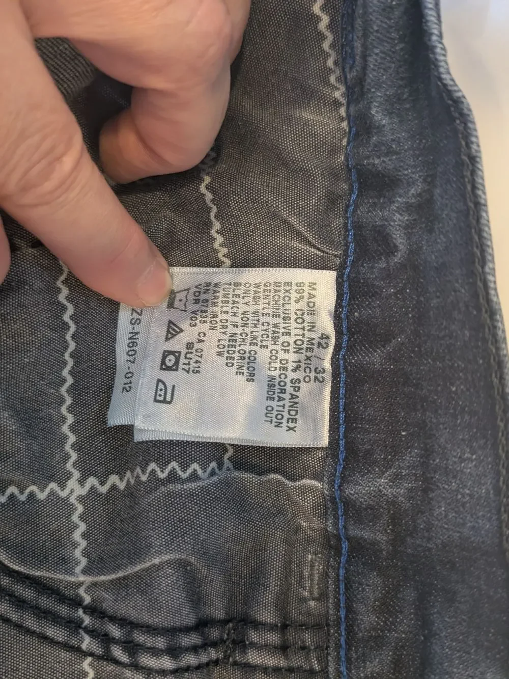 Nautica Men's Slim‎ Straight stretch Jeans in Dark Blue Wash 42 x 32